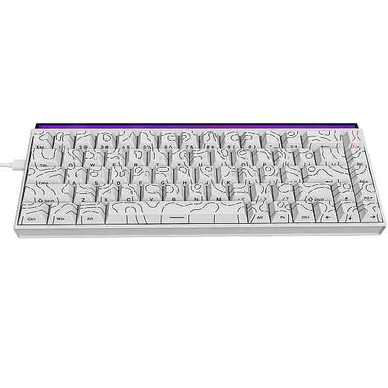 Клавіатура Ajazz NK68 Red Switch White USB-C (NK68-R-S-W) ( 20881 ) Харків