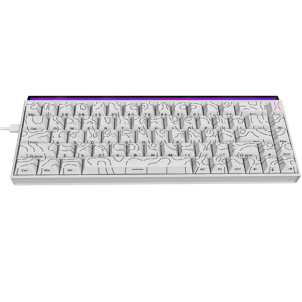 Клавіатура Ajazz NK68 Red Switch White USB-C (NK68-R-S-W) ( 20881 ) Харків - фото 6