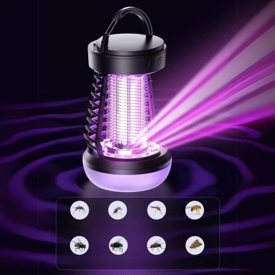 Антимоскитная лампа аккумуляторная портативная с ловушкой от насекомых,светильник уничтожитель комаров и мух Каменец-Подольский