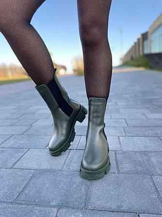 Женские ботинки GREMMY хакі натуральная кожа зима 36р.37р.(4854) Коломия