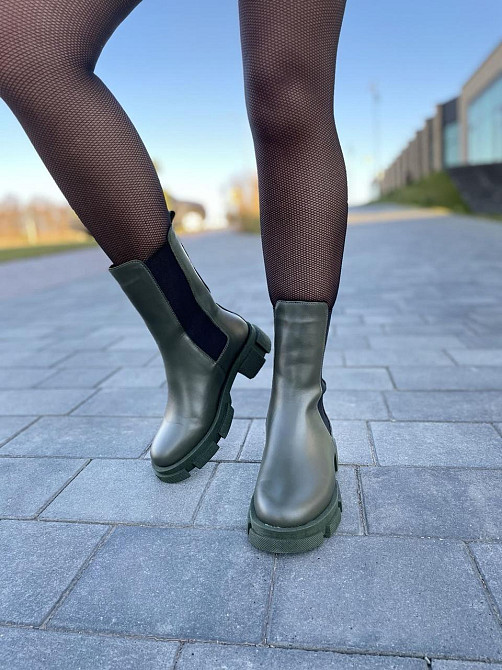 Женские ботинки GREMMY хакі натуральная кожа зима 36р.37р.(4854) Коломия - фото 5