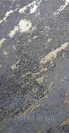 Шпалери вінілові на флізеліні Marburg Lava метрові під штукатурку чорні із золотом Київ