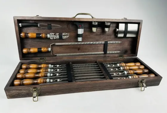 Набори шампурів, Набір шампурів у кейсі "Скіф Класік" Шампури, вертіла Тернопіль