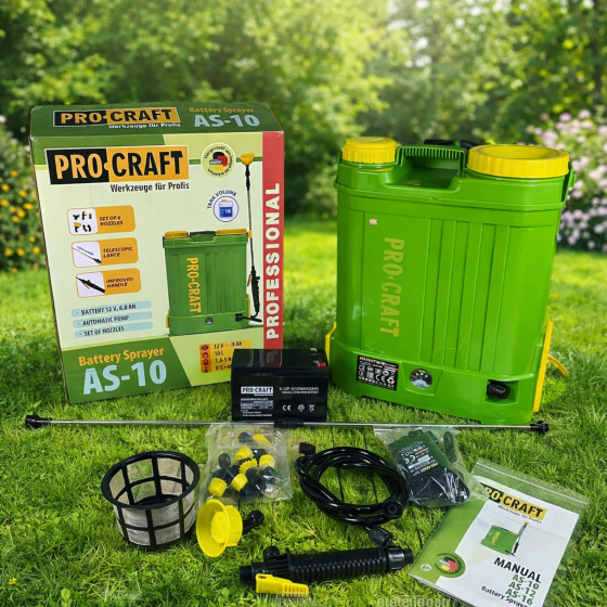 Аккумуляторный опрыскиватель на 10 литров Procraft AS-10,Обприскиватель аккумуляторный 12В 8А/ч Львов