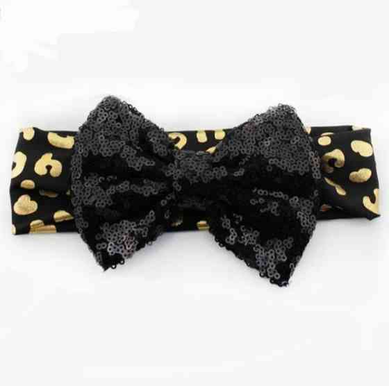 Повязка девочке на голову с бантом one size леопардовый Киев