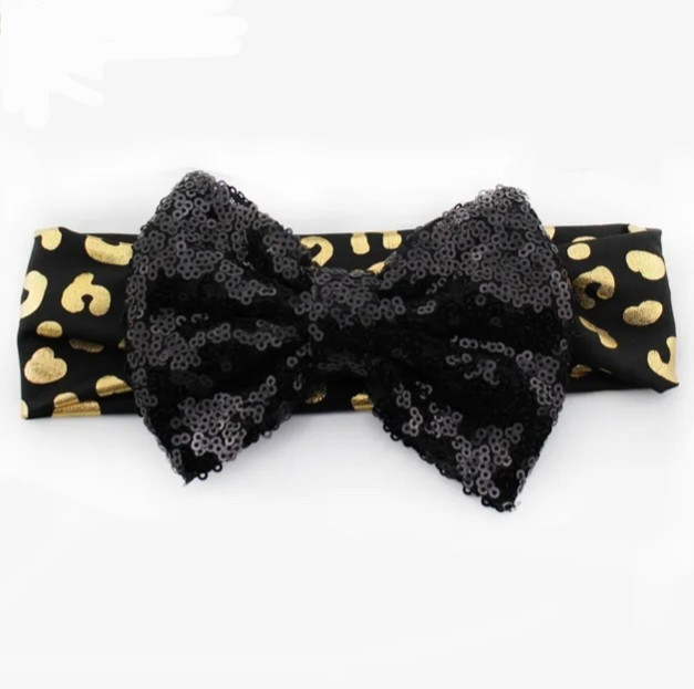 Повязка девочке на голову с бантом one size леопардовый Киев - изображение 1