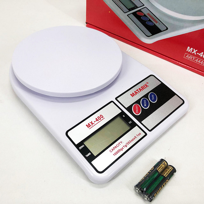 Ваги для кухні в грамах MATARIX MX-400 10 кг, Ваги для кавового порошку, Маленькі UK-408 електронні ваги Київ - фото 2