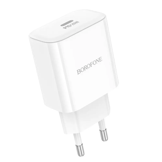 Мережевий зарядний пристрій BOROFONE BA81A single port PD20W charger(EU) White Киев