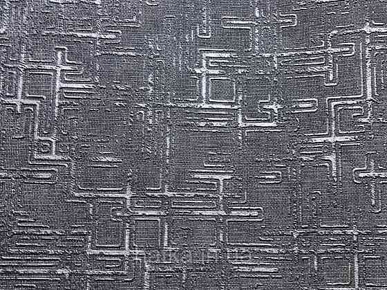 Шпалери вінілові на паперовій основі Zambaiti C88103 ABITAT геометрія темно сіра чорна металева серебрист Київ