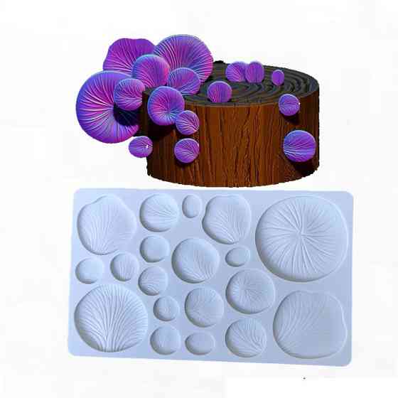 Молд силіконовий Гриби 155 на 95 мм сірий Київ