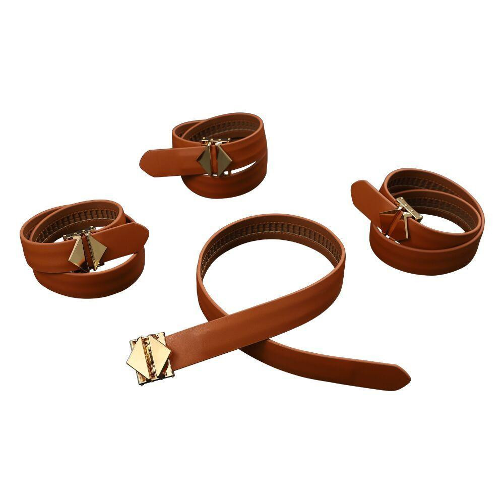 Набір для зв'язування LOCKINK Hogtie Set — Brown Sex Aura Київ - фото 4