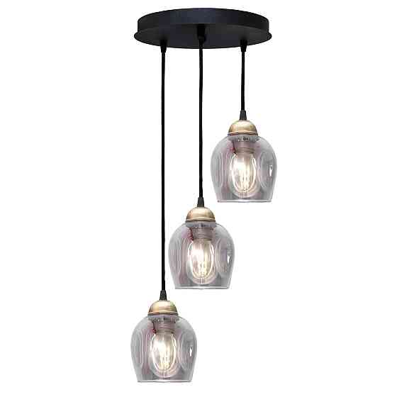 Светильник подвесной MSK Electric Enigma на круглой основе под три лампы Е27 PL 2024-3R BK Одесса