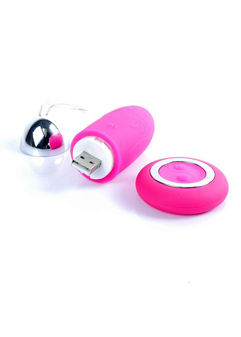 Віброяйце з пультом дистанційного керування - Remoted controller egg 0.3 USB Pink, BS2600108 Sex Aura Київ - фото 4