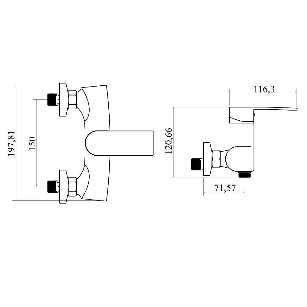 Змішувач для душу DOMINO RONDO DND-105 Луцьк - фото 6