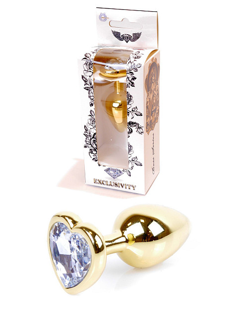 Анальная пробка Jawellery Gold Heart PLUG-Clear Sex Aura Киев - изображение 1