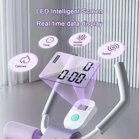 Тренажер напольный (myj) для пресса и ног, с резинками MM3000 Фиолетовый Коломия