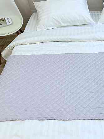 Ecotton Покривало-доріжка на ліжко Ecotton 70х230 см Саші антиалергенна двостороння світло-сіра Киев