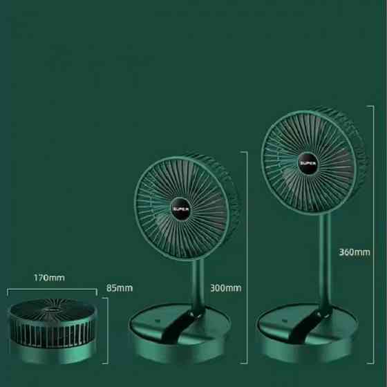 Складаний Настільний Вентилятор Акумуляторний Folding Storage Fan USB 36 см, 3 режими обдування Одеса