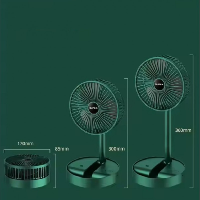 Складаний Настільний Вентилятор Акумуляторний Folding Storage Fan USB 36 см, 3 режими обдування Одеса - фото 3