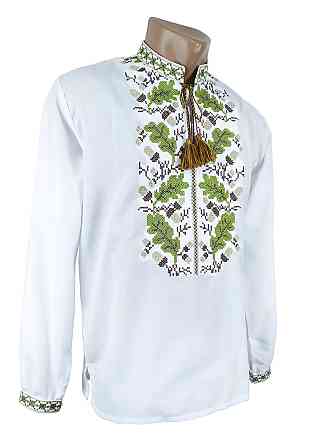 Чоловіча вишиванка з яскравим орнаментом Дубки. Київ