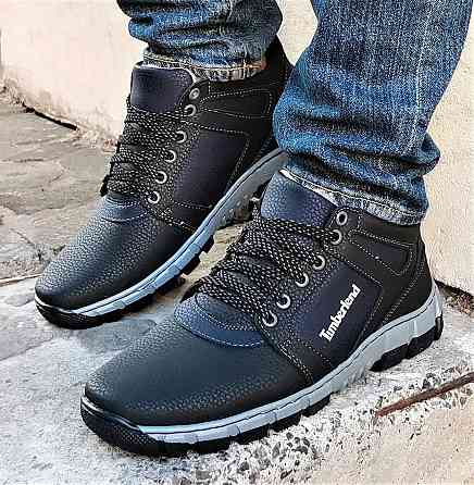 Високі Зимові чоловічі Кросівки на хутрі Чорні з Махом (розміри: 40,41,42,43,45) Відео Огляд Дніпро