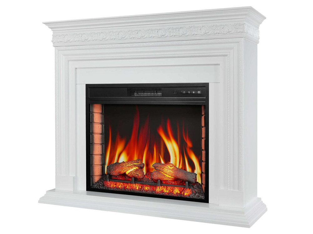 Каминокомплект ArtiFlame Pratella AF28S белый с обогревом и звуком горения огня Львов - изображение 3