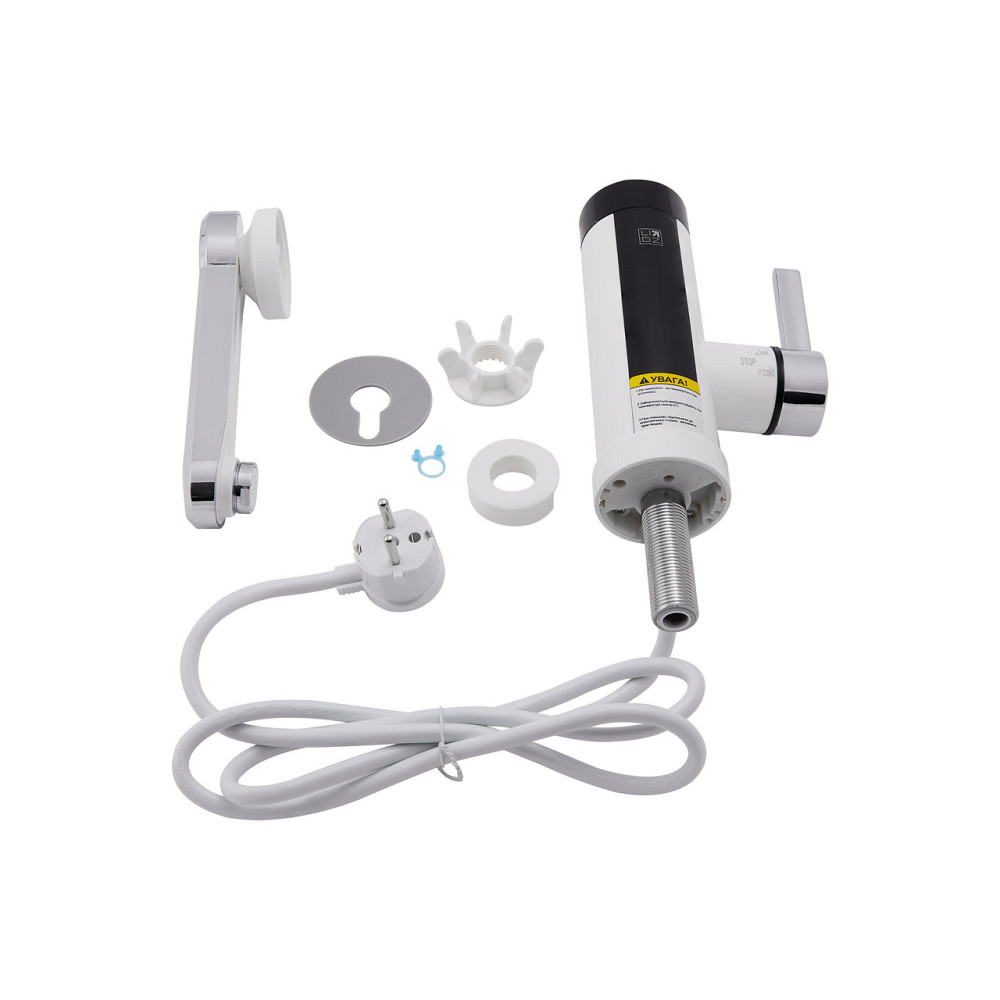 Проточний кран-водонагрівач кухонний для кухні Lidz Warm 061 LDWAR061WCR35431 White / Chrome Київ - фото 6