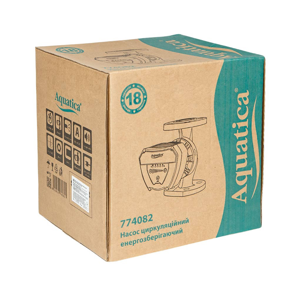 Aquatica Насос циркуляционный энергосберегающий фланц 6-90Вт Hmax 6м Qmax 125л/мин DN40 220мм + Коломия - фото 8