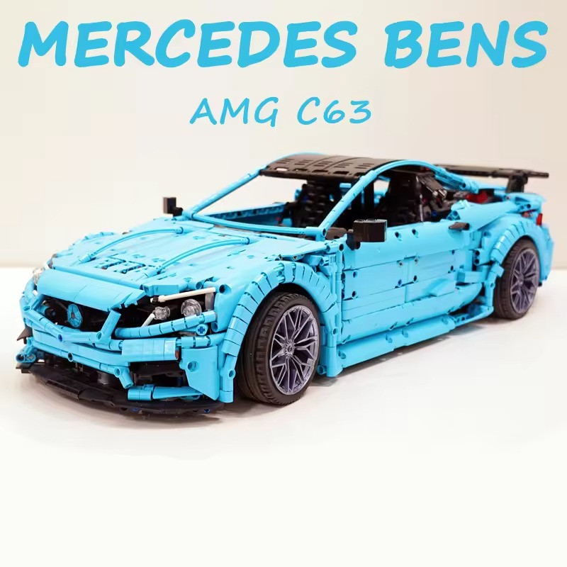 Конструктор Спортивная машина “Mercedes-Benz AMG” C63 на 4129 деталей ,голубая Каменец-Подольский - изображение 3