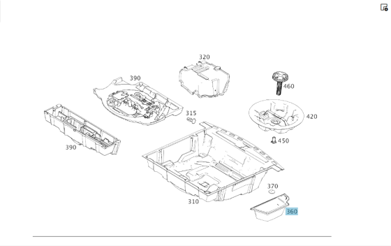 Mercedes-Benz  A2928400174 Речове відділення у підлозі багажника GLE Coupe C292 Одесса