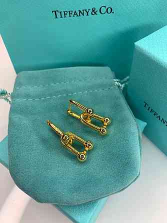 Брендові сережки Тіффані Tiffany, позолота, є лого, люкс якість/упаковані в мішечок Одеса