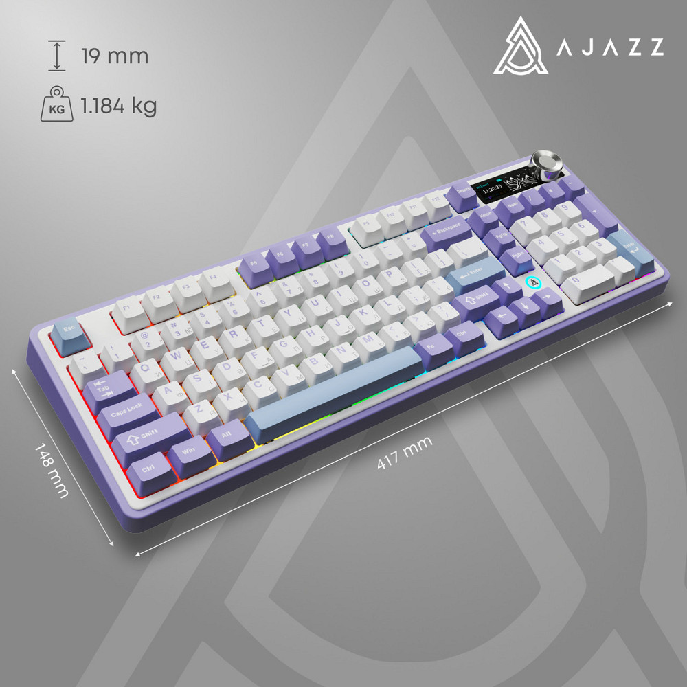 Клавіатура бездротова Ajazz AK980 V2 Maillard Switch White (AK980-V2-M-PWB) ( 21158 ) Харьков - изображение 16