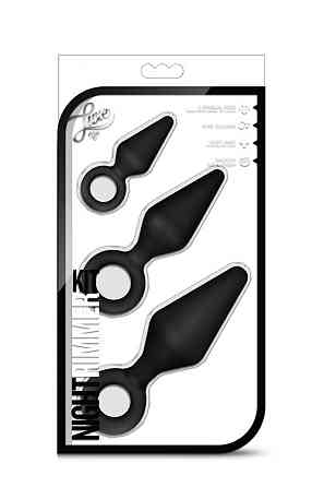 Набор анальных пробок LUXE WEARABLE NIGHT RIMMER KIT BLACK Sex Aura Киев