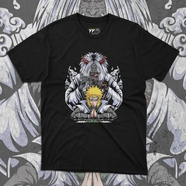 Футболка для подростка мальчика с принтом Наруто Минато и Шинигами 2 Размер 160 Anime10516 Днепр - изображение 3