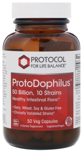Пробіотики дофілус Protocol for Life Balance ProtoDophilus 50 млрд 10 штаммов 50 капс Київ - фото 1