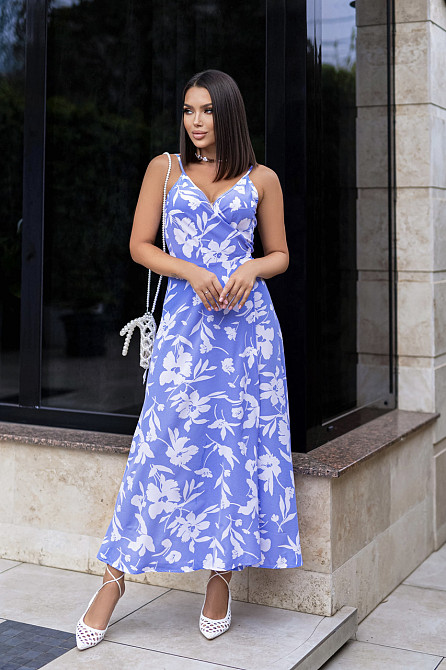 Летнее длинное платье на запах Rita батал Киев - изображение 2