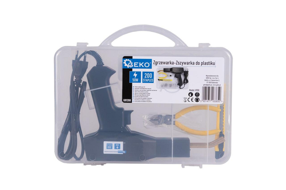 ТермоСкобозшивач "GeKo"  50W + (200 термоскоб для пластику, бокороізи, ніж канцелярський) Київ - фото 8