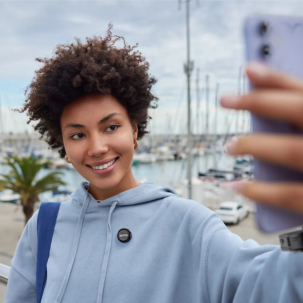 Мікрофон подвійний бездротовий з ШІ у кейсі для телефону/камери Type-C Boya BOYALINK 3-02 SBR Київ - фото 9