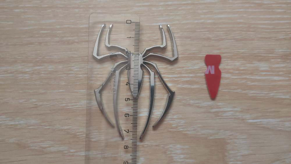 Металева наклейка на авто Павук Срібло не іржа Київ - фото 4