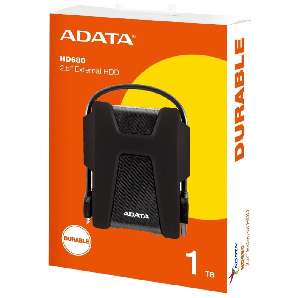Зовнішній жорсткий диск PHD External 2.5'' ADATA USB 3.0 DashDrive Durable HD680 1TB Black Київ - фото 2