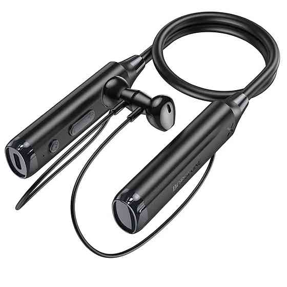 Наушники беспроводные BOROFONE BE64 Perfect шейный ободок Bluetooth, earphones, цвет черный BE64B Одесса