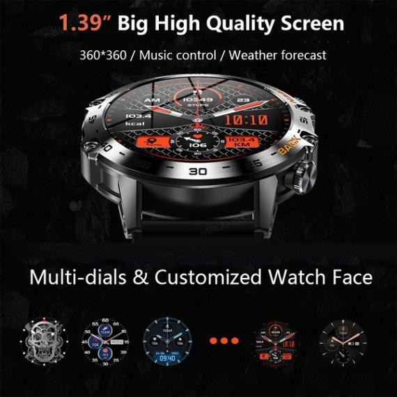 Умные часы Smart Delta K52 (2 ремешка) Черный Винница - изображение 5