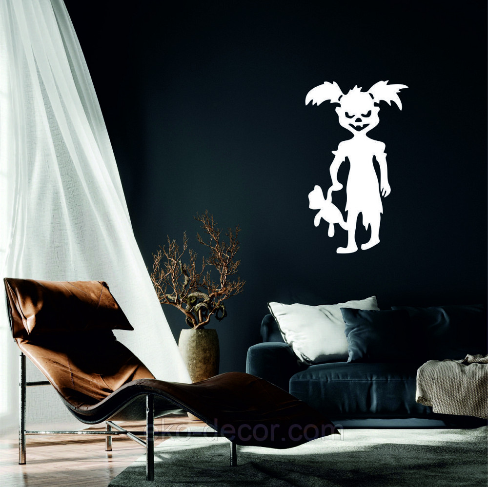 Декоративне настінне Панно «Сілует дітей. Гелловін», Декор на стіну 90*53 см, Білий Київ - фото 1