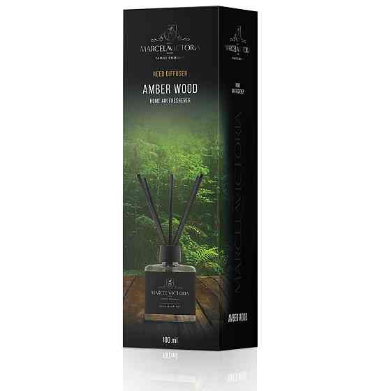 Аромадифузор для дому "Reed Diffuser" Amber Wood (Бурштинове дерево) 100мл Marcela&Victoria Київ