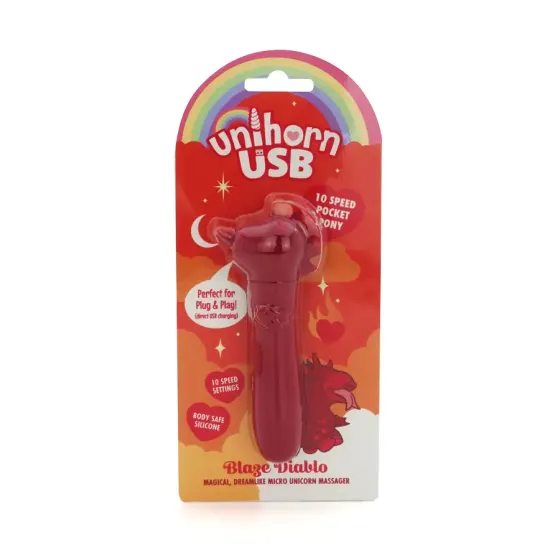 Вибратор-единорожка Unihorn USB Bullet – Blaze Diablo вибропуля, USB-зарядка, 10 режимов Львов