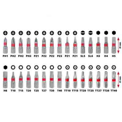 Набор бит Einhell 1/4", 32шт, кейс (118693) Винница