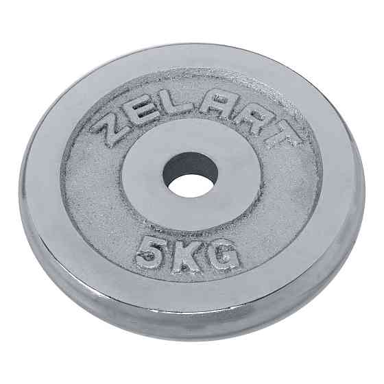 Блин (диск) хромированный 5 кг d-30мм Zelart-7786-5 Киев