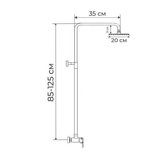 Душова колонна Mixxus EKA-003-J із нержавіючої сталі зі змішувачем (MI2823) Харків