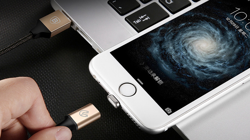 Кабель BASEUS Lightning Magnetic Cable 1.2M золото+черный CALNP-V1 Киев - изображение 2