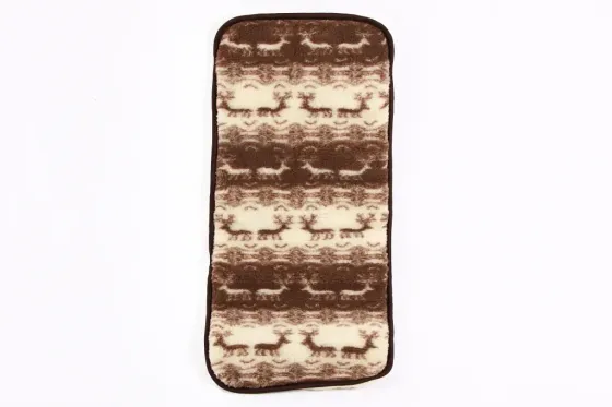 Накидка на сидушку овчища 105*50см коричневий./бежевий олені Вінниця